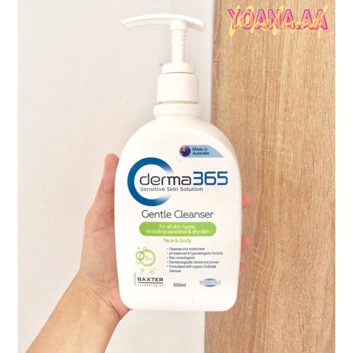 (Preloved) Derma 365 Gentle Cleanser 500 ml Gentle Cleanser For All Skin type including sensitive & 