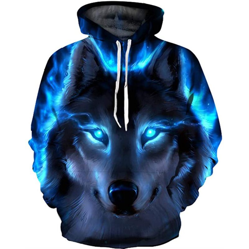Jaket Hoodie 3D Wolf Maung - Size L