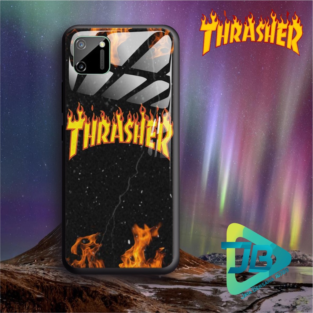 SOFTCASE BACK CASE GLASS KACA THRASHER OPPO VIVO XIAOMI SAMSUNG REALME IPHONE ALL TYPE JB4864