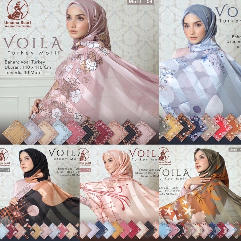 UMAMA VOILA TURKEY MOTIF | Kerudung/Jilbab/Hijab Segiempat Motif Voal Turkey