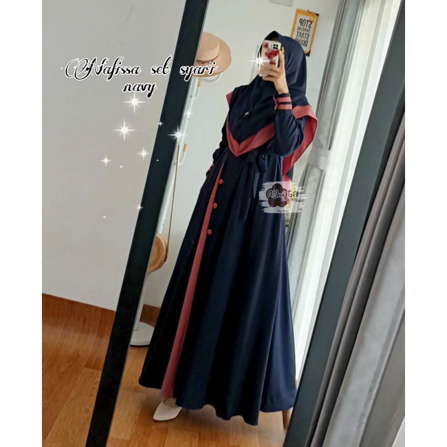 GAMIS NAFISA SET SYARI ORY ATHATA/GAMIS MUSLIM SET SYARI/GAMIS WANITA TERBARU BY ATHATA