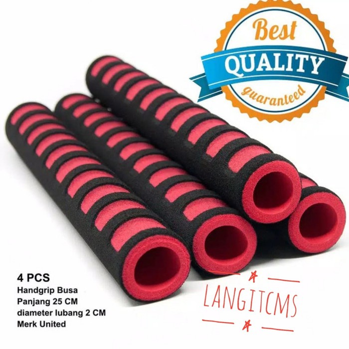 HC Busa Handgrip Hanfat Grip Sepeda Motor United - 1Pack - Merah