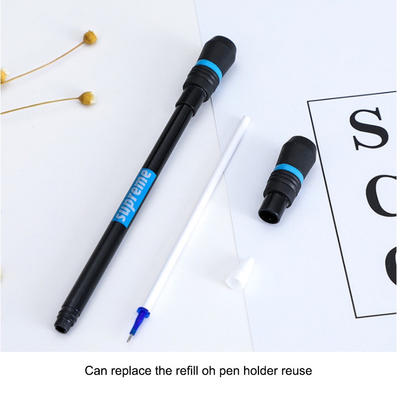 COD Rotating pulpen pen gel putar pena lucu tinta hitam bisa  pen imut keren pulpen unik atk kebutuhan anak sekolah termurah import-Won