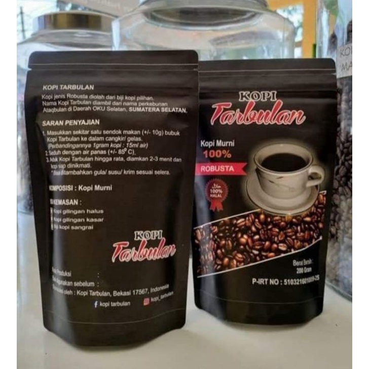 

Robusta Kopi Tarbulan Murni Netto 200 gr - Kopi Asli Mantaf Enak Promo