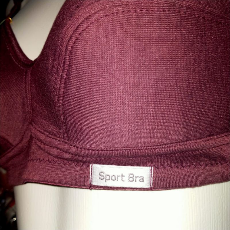 sport bra cup besar kait 2 big size termurah/ bh sport dewasa tanpa busa tanpa kawat polos jumbo