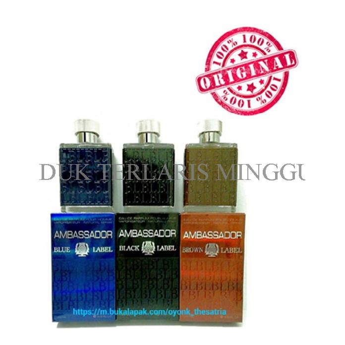 PARFUM ORI 100% BPOM BLUE LABEL AMBASSADOR (AIGNER BLUE) EDP 120ml Exclusive Deall