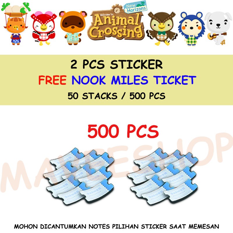 ANIMAL CROSSING 400 NOOK MILES TICKET