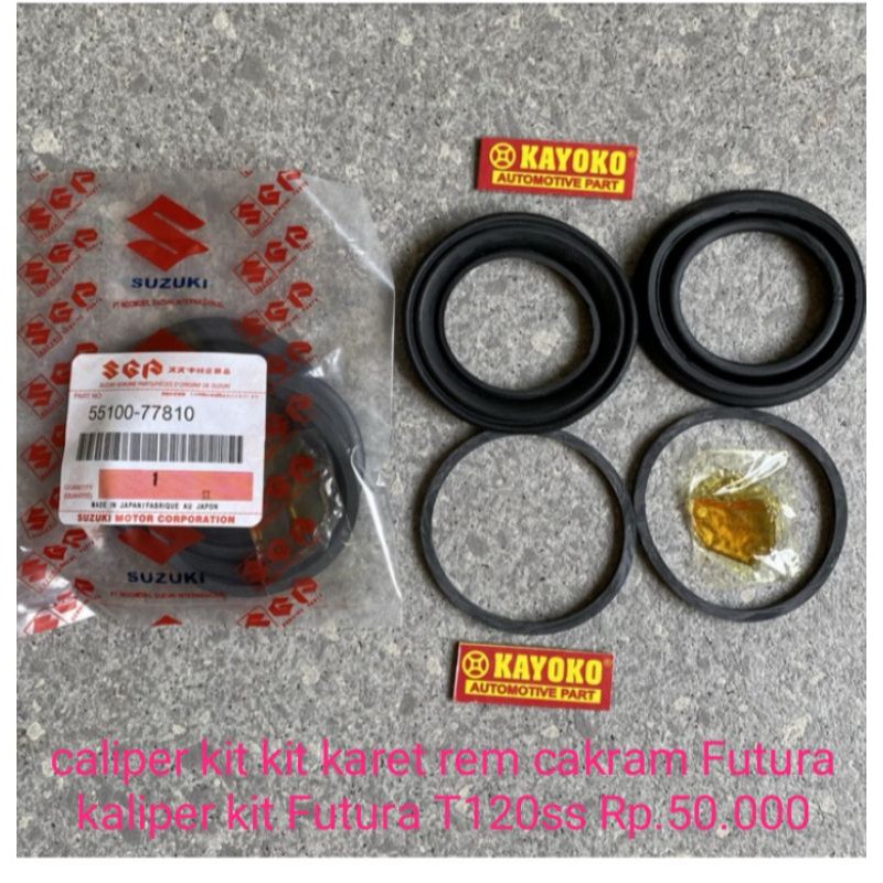 caliper kit karet rem cakram fullset Futura t120ss