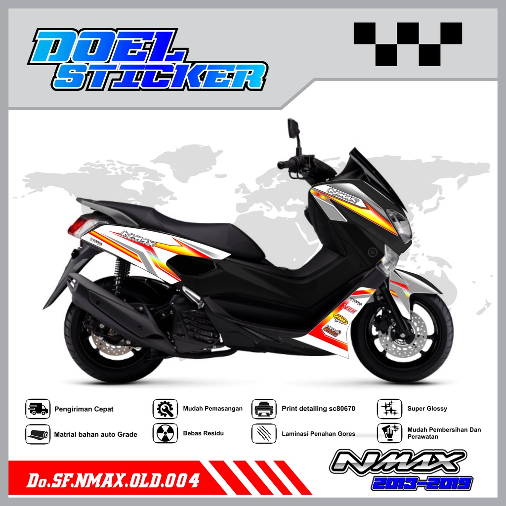 STICKER STRIPING NMAX OLD - STICKER STRIPING LIST VARIASI HOLOGRAM , CROME YAMAHA NMAX OLD DOEL 004