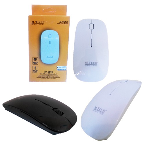 Mouse Wireless PC Komputer Laptop Mtech 6070 Mouse Wireless slim naxen M2