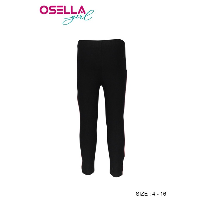 Osella Kids Girl Bottom Legging Stripe Pink Hitam-1