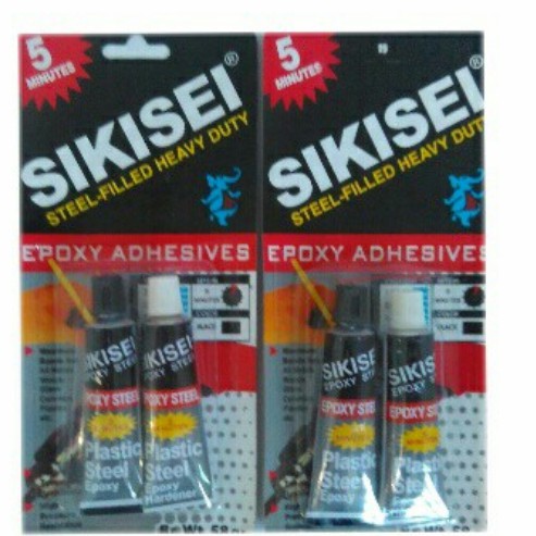 

(RI/LS) Lem 5 Menit Sikisei / Steel Filled Heavy Duty/ Epoxy Adhesives/ Plastic Steel/ Lem Besi