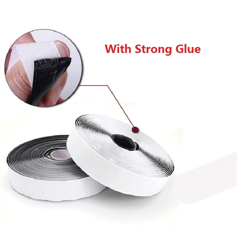 1M Self Adhesive Tape,Hook &amp; Loop Glue Strong Adhesive Magic Sticker,Hook Loop Closure Tape Sticker