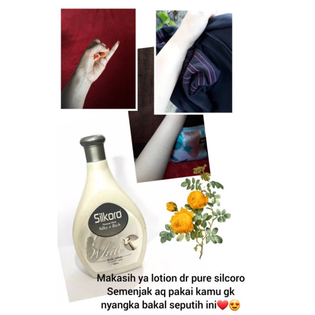 [100%Asli+COD] Hand Body Lotion Silkoro 550ML Silky &amp; Rich Goat Milk Ampuh Atasi Kulit Belang