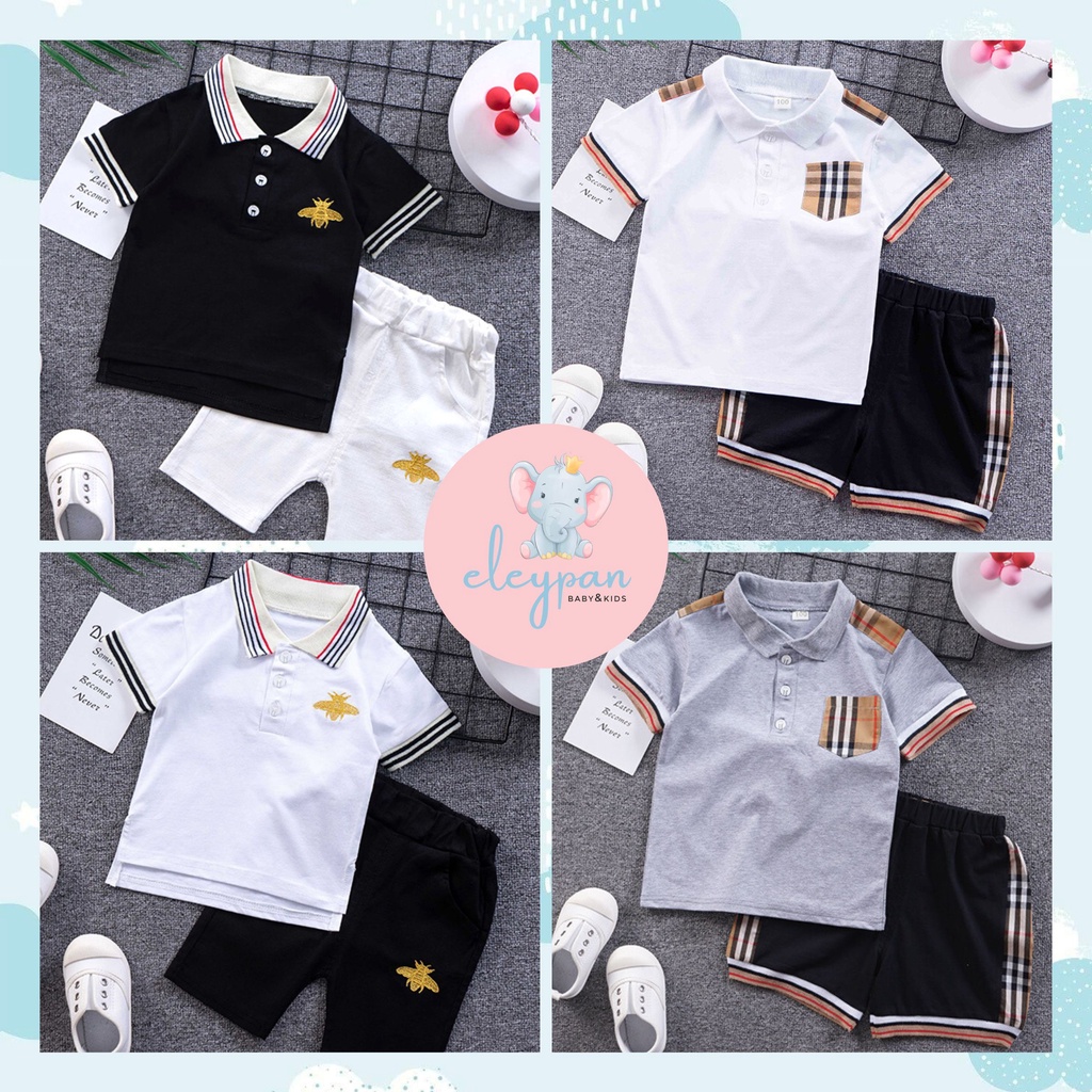 POLO Shirt Anak Laki Laki IMPORT / ONE SET Kaos Polo Celana / Setelan Baju Anak Laki Laki Berkerah Impor