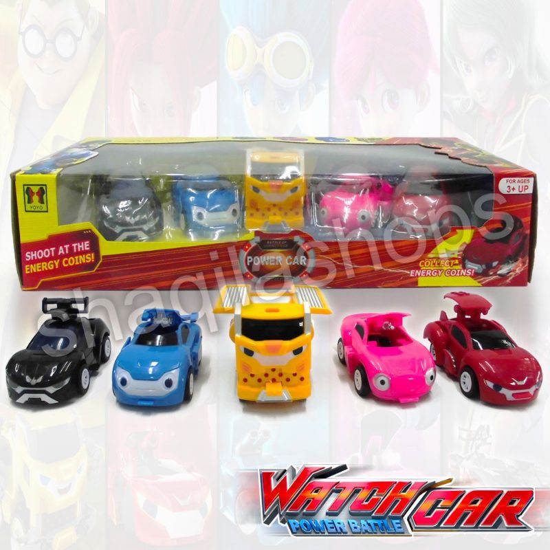 Mainan Mobilan Watch Car Power Battle Set 5