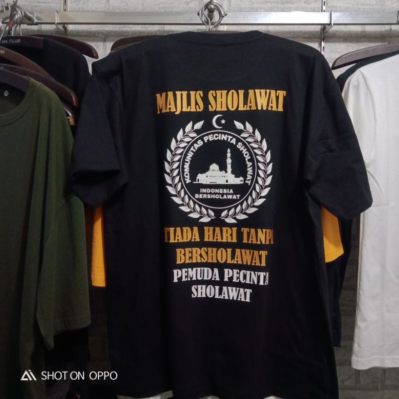 kaos PHB majlis sholawat tiada hari tanpa bersholawat bahan katun combed30s