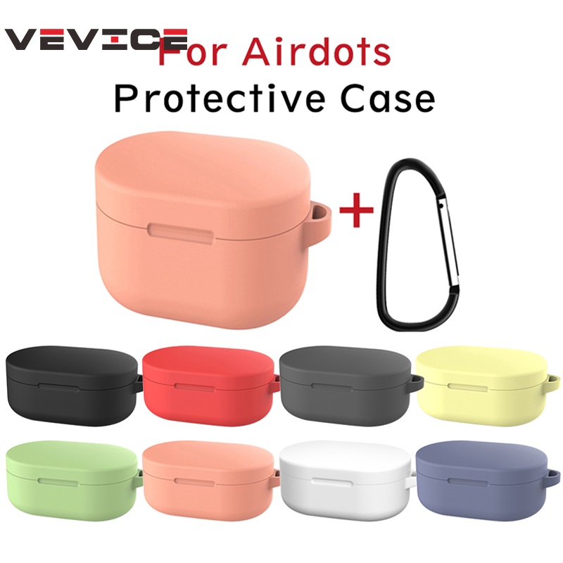 Soft Case Silikon TWS Xiaomi Mi True Wireless Earbuds Basic 2 ( Redmi Airdots / redmi airdots 2 ) + carabiner