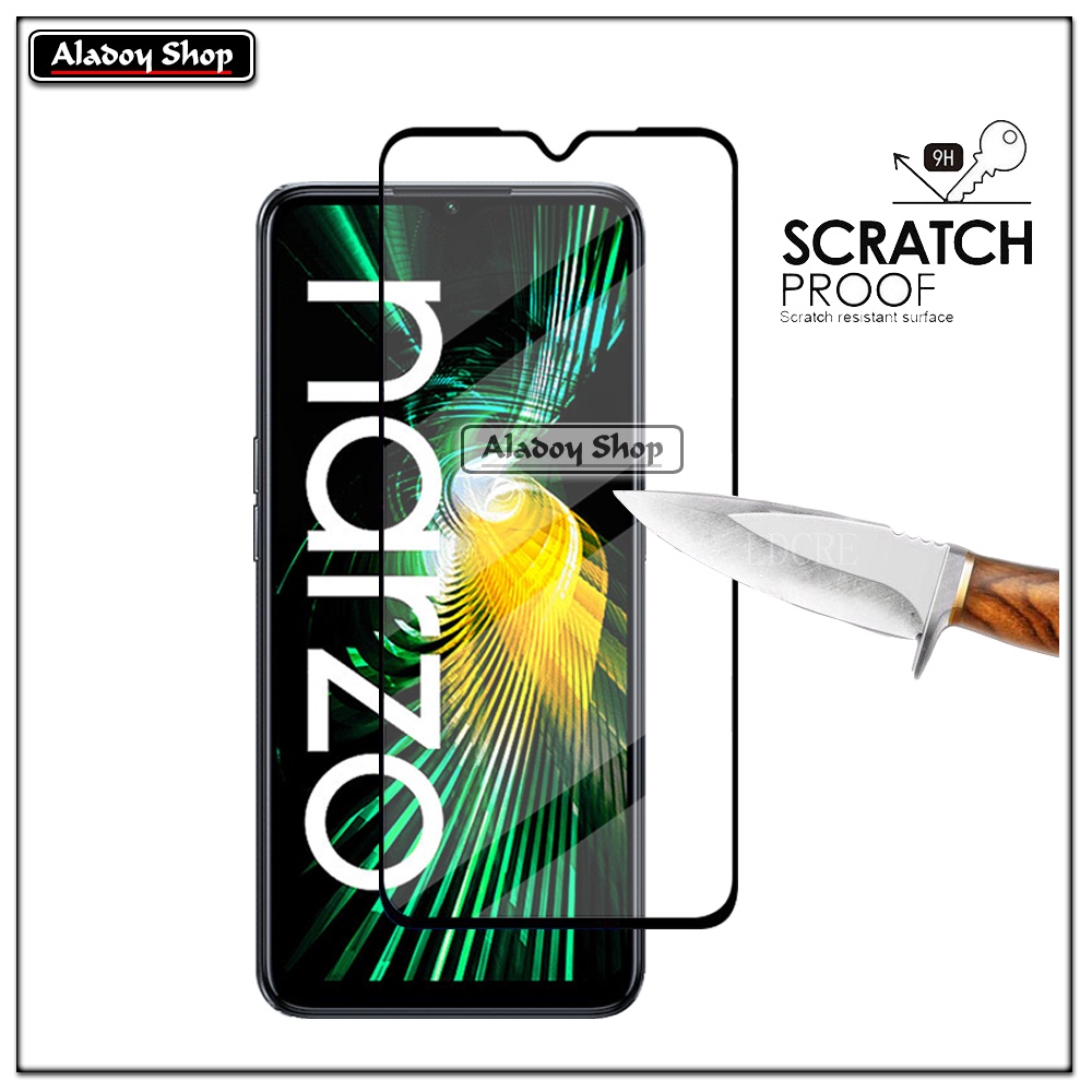 PROMO 3 IN 1 PAKET Tempered Glass Realme Narzo 50 5G Free Tempered Glass Camera dan Skin Carbon