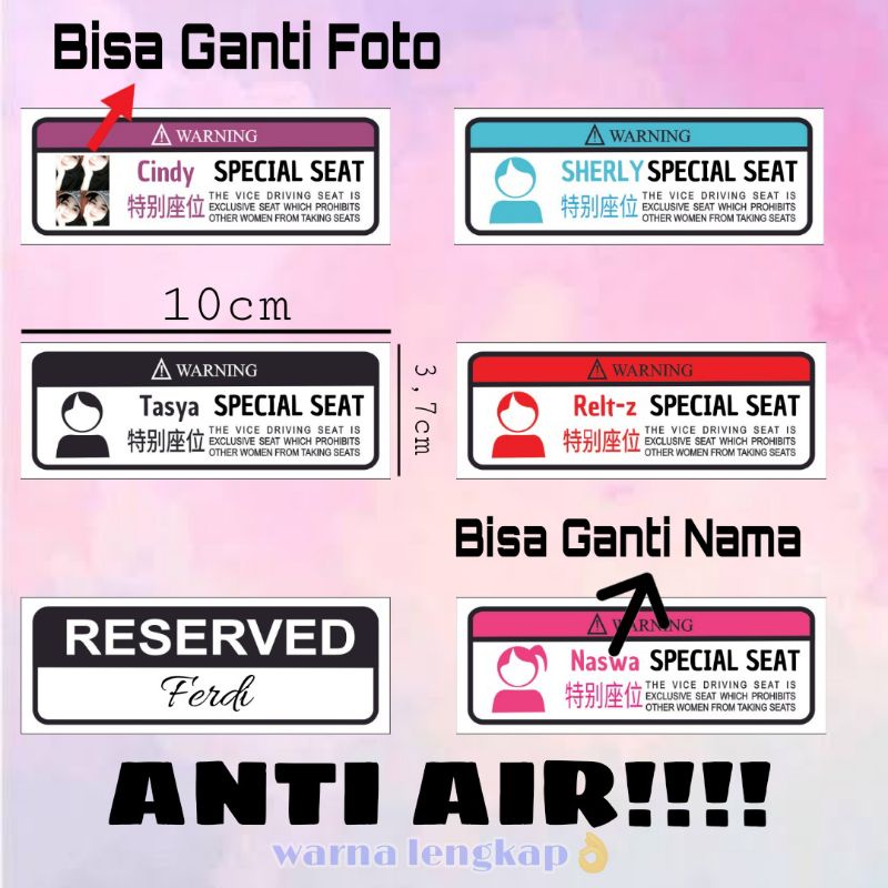STIKER SPECIAL SEAT / STIKER VIRAL / STIKER BUCIN