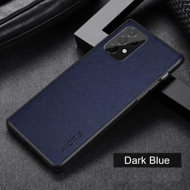 SAMSUNG A33 5G / A53 5G / A73 5G SOFT CASE CANVAS CROSS PATTERN COVER SOFTCASE SILICONE - A33 5G, BLACK