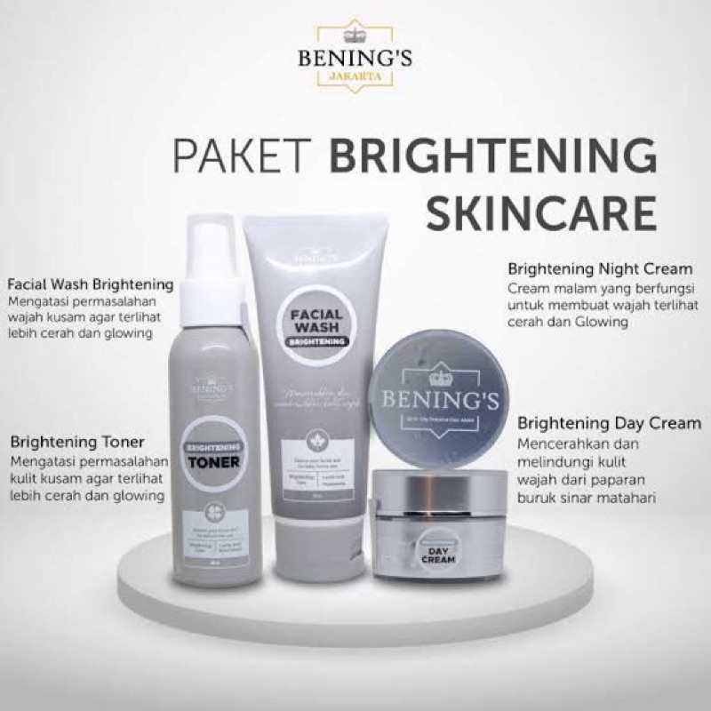 PAKET BRIGHTENING BENING’S SKINCARE