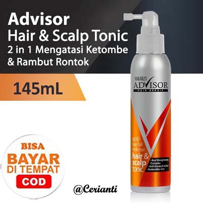 Makarizo Advisor Hair &amp; Scalp Tonic 145mL / Perawatan Rambut Rontok dan Ketombe / Anti Hair Fall_Cerianti