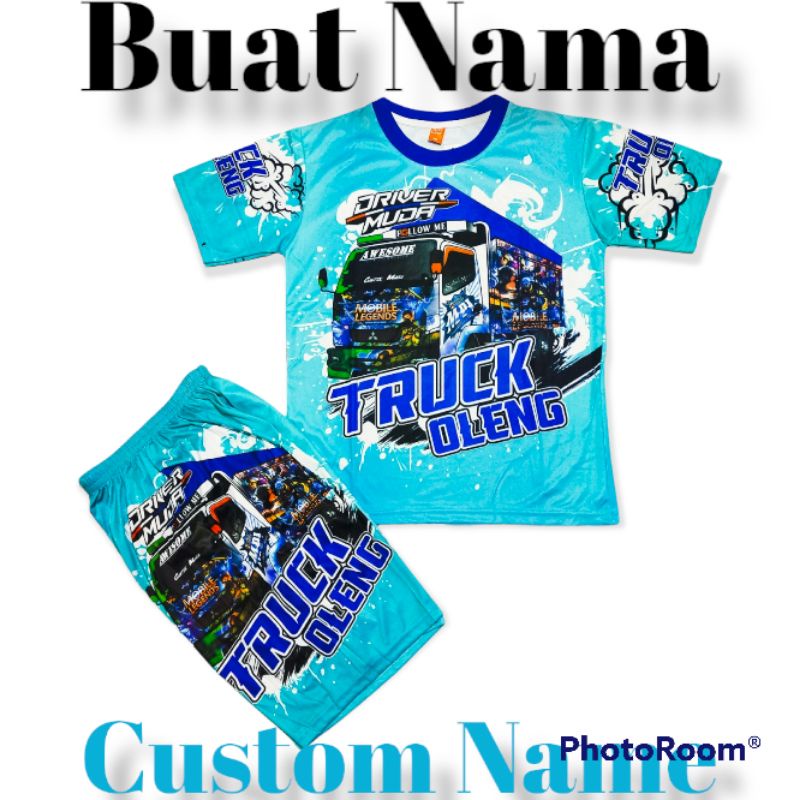 STELAN BAJU ANAK TRUCK OLENG, SETELAN BAJU ANAK LAKI