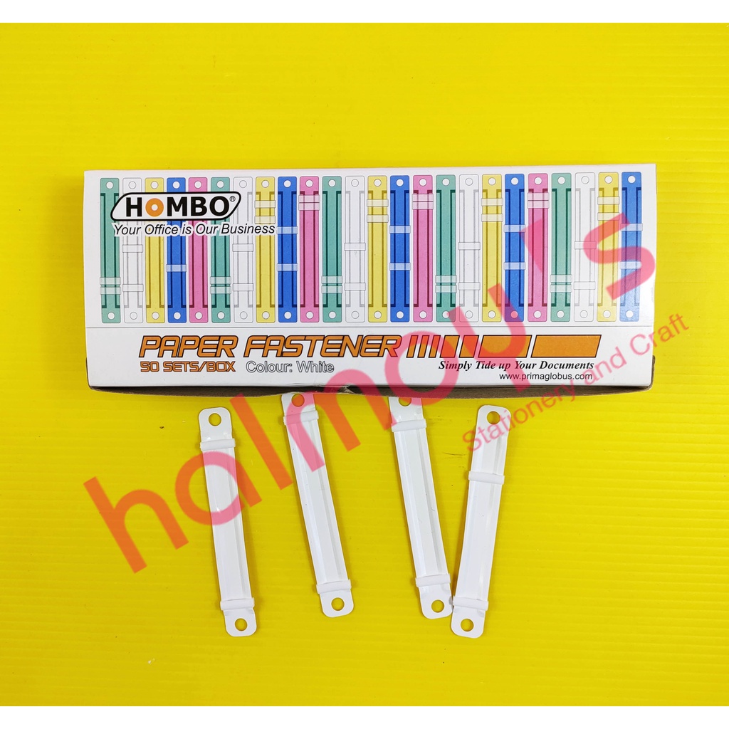 

ACCO / PAPER FASTERNER PLASTIK HOMBO PUTIH ( 50 PCS )
