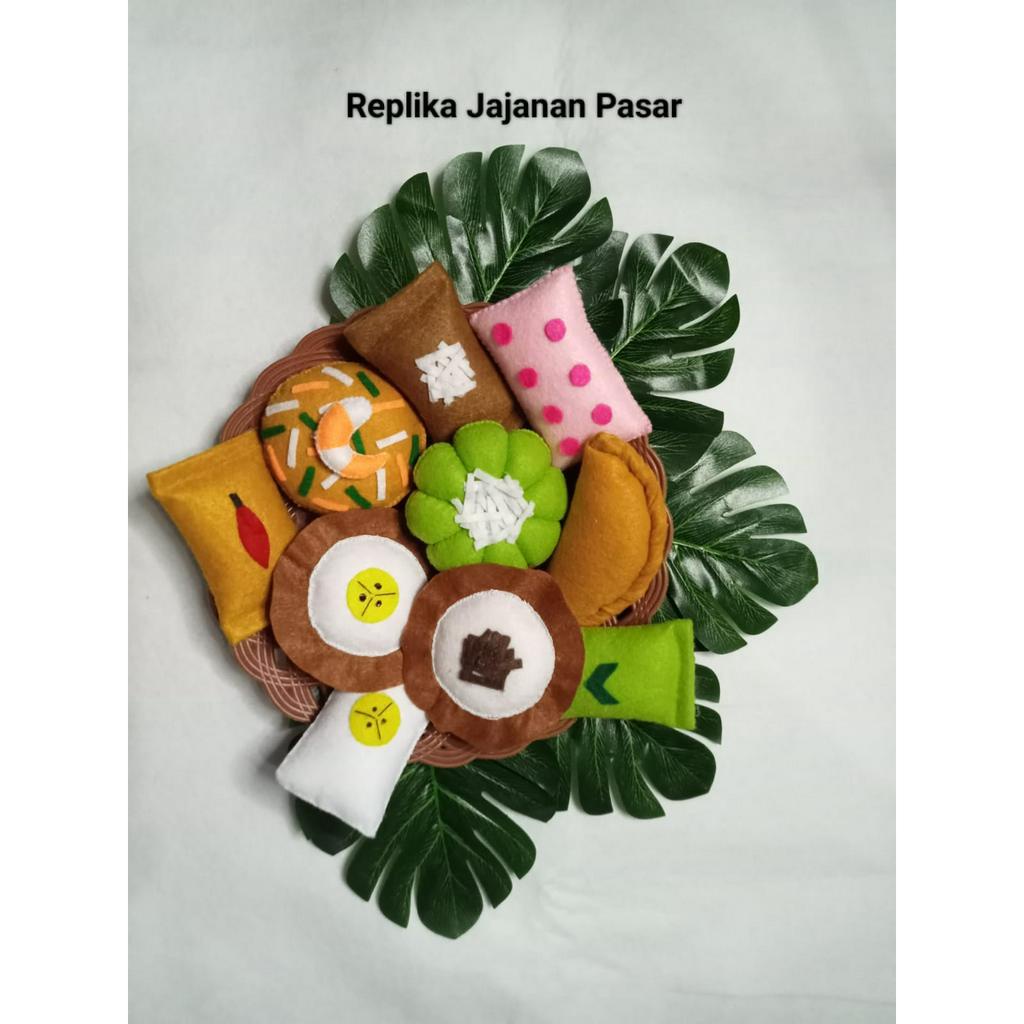 Replika Jajanan Pasar Flanel/Mainan Edukasi/Mainan Anak Flanel
