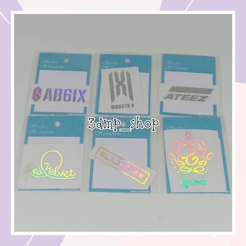 Stiker hologram aesthetic astetik ab6ix blackpink x1 itzy apink txt shawol shinee ikon twice kpop