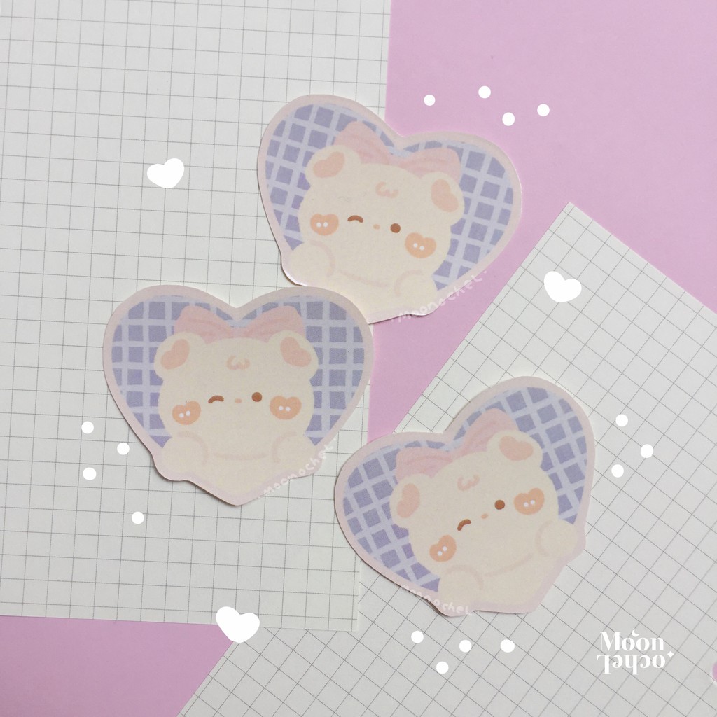 

Ochel in Purple Gingham Heart Sticker Flake - by Moon Ochel