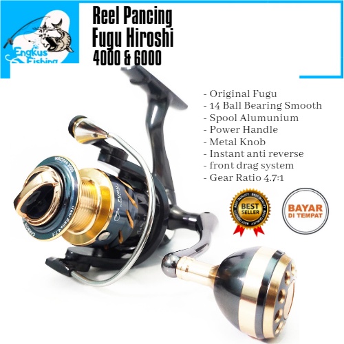 Reel Pancing Fugu Hiroshi 4000 &amp; 6000 (14+1 Bearing) Power Handle