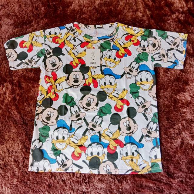 KAOS MICKEY DISNEY IMPORT PREMIUM ZARA OVERSIZE - KAOS OBLONG WANITA