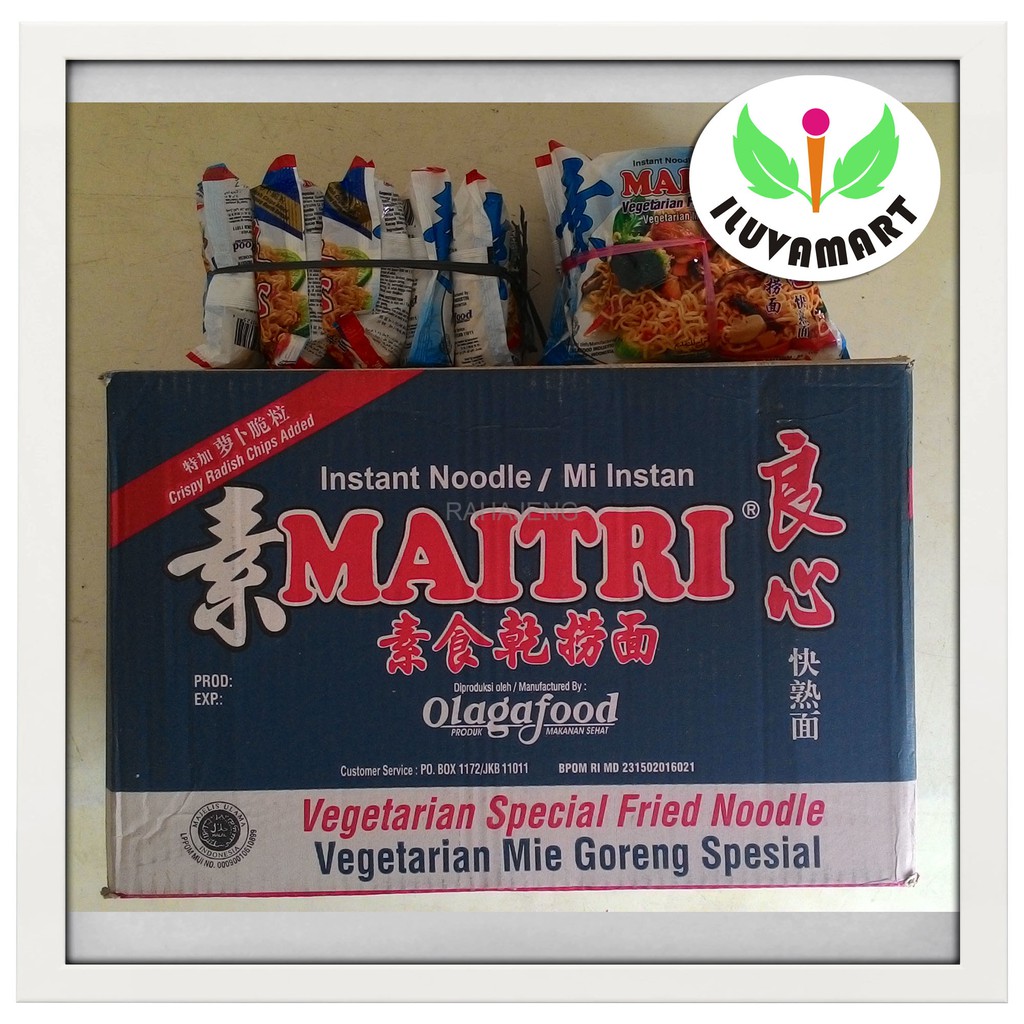 

Maitri Mie Instant Vegetarian Rasa Goreng Special (1pack isi 5bks)