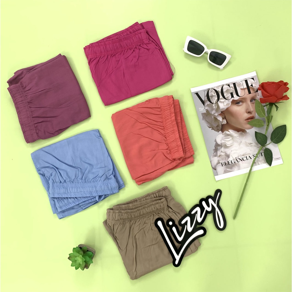 Lizzy - CELANA PENDEK POLOS RAYON