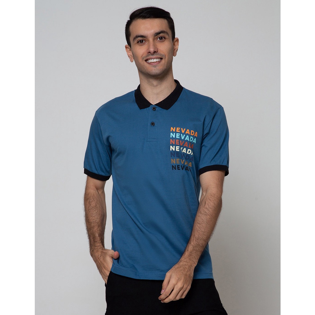 Jual Matahari - Nevada Short Sleeve Polo Shirt Jersey Print | Shopee