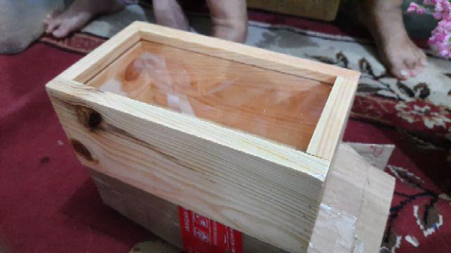 Gustinsri Kotak Mahar Akrilik Kotak Sliding Acrylic Kayu Hampers Kayu Kotak Hantaran Akrilik Pesta