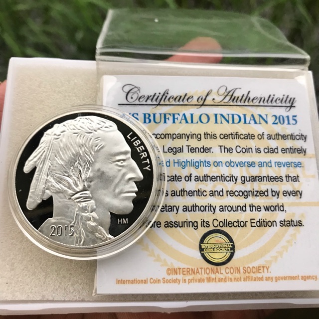 Koin Proof Buffalo Indian 2015