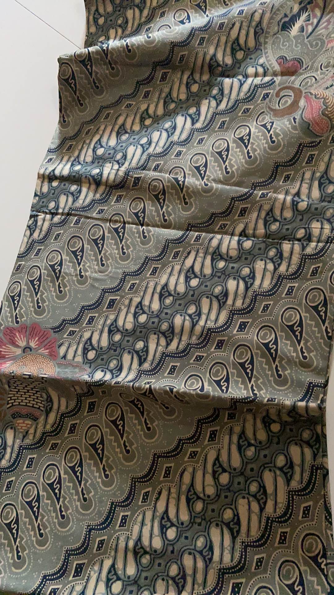 Kemeja Batik Pria Lengan Panjang Premium Parang Seling Kusumo Hijau Terang 725594 Cap 72