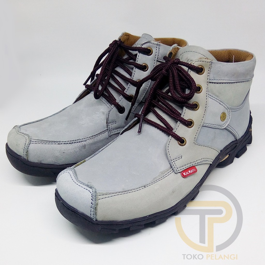 BEST SELLER Sepatu boots pria boot kickers kulit asli biker touring bukan safety