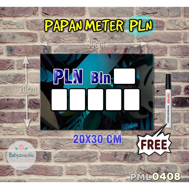 

Zoe Papan Meter Listrik PLN PAM motif Unik - Tropical 08