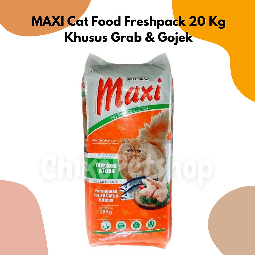 [GRAB GOJEK] MAXI Cat Food Makanan Kucing Kemasan Freshpack 20 Kg