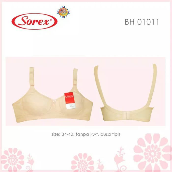 Bra Sorex Basic 01011 Bra Sport Tanpa Kawat dan Busa Tipis