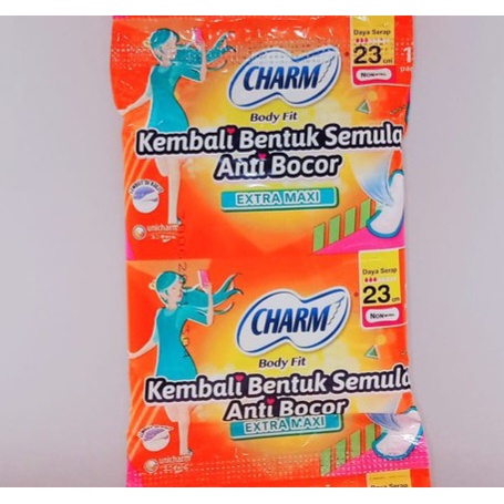 CHARM BODY FIT EXTRA MAXI PEMBALUT NON WING 23CM 1PC