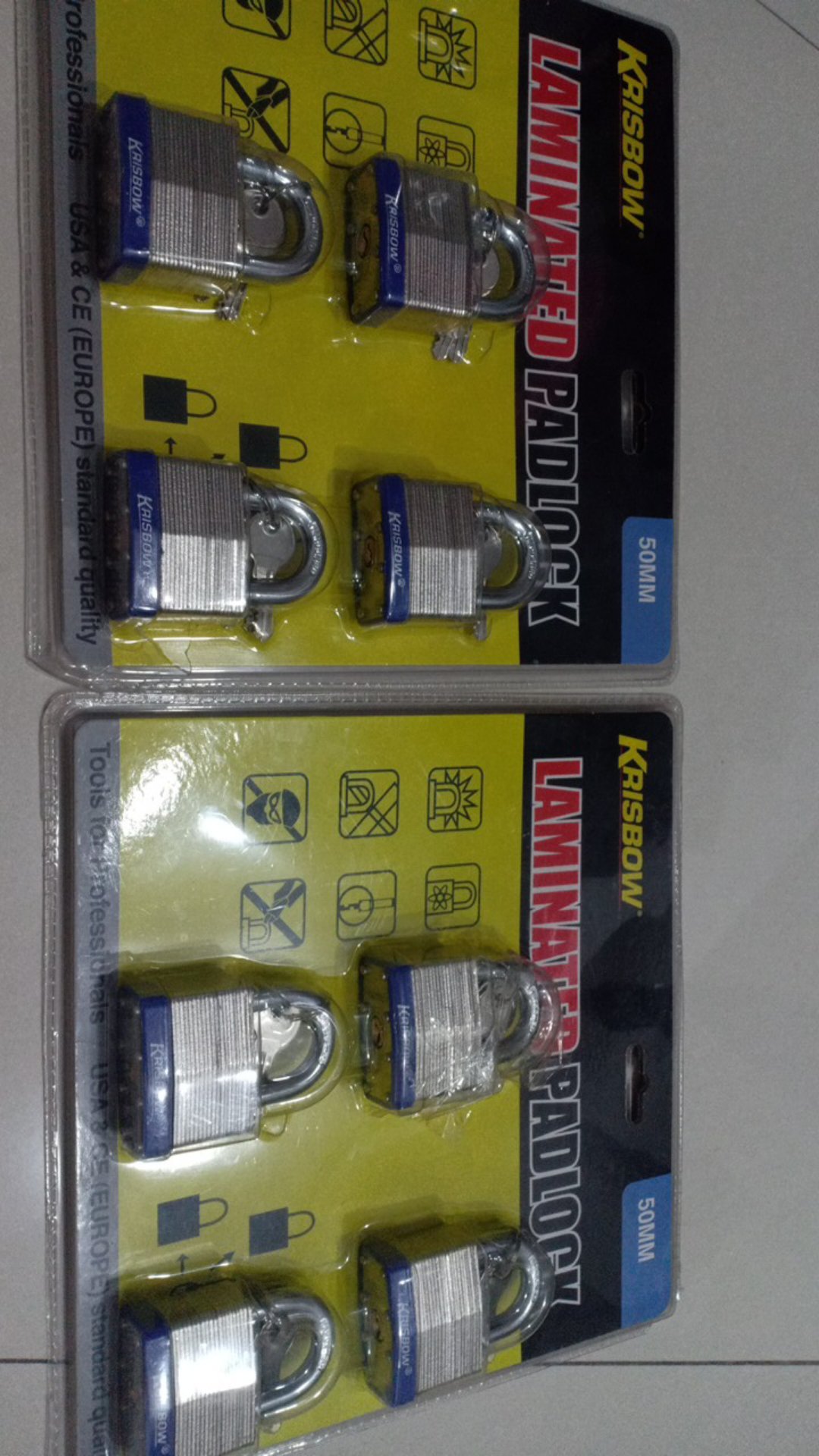 Krisbow Gembok Baja 50mm Dengan Kunci - 4pcs