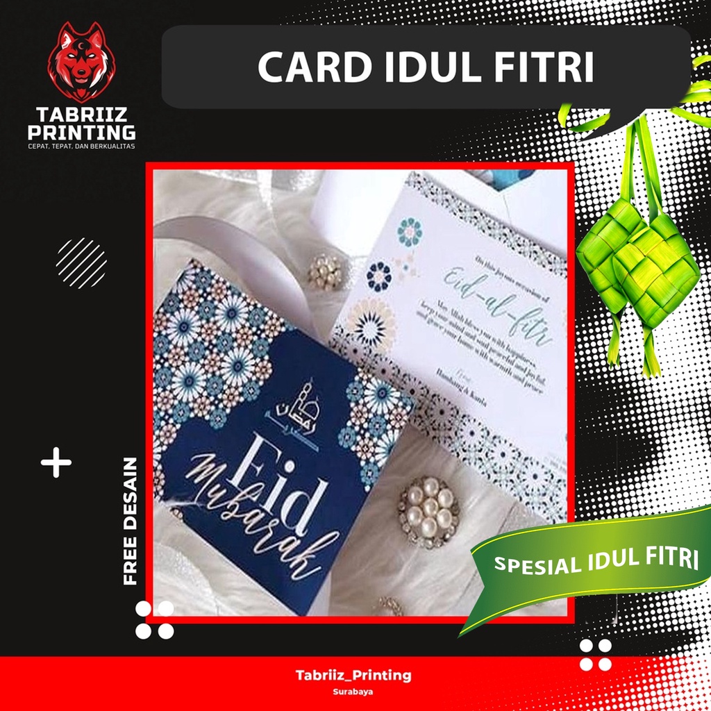 [SPESIAL IDUL FITRI] Kartu Ucapan Idul Fitri 2022/ Kartu Lebaran Custom 2022