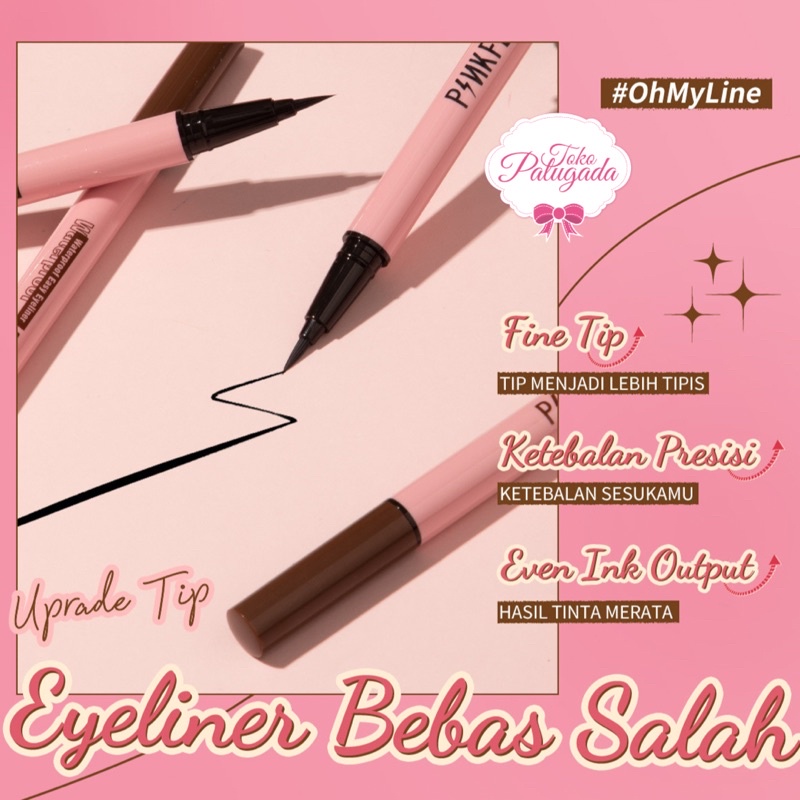 [BISA COD] PINKFLASH Waterproof Easy Eyeliner