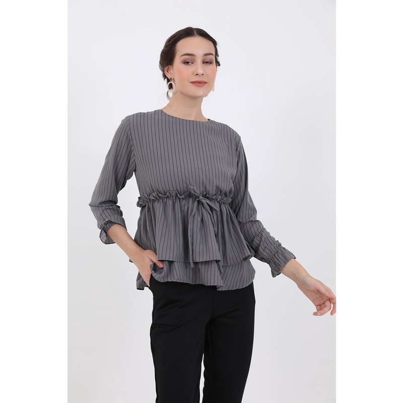 Berrybenka - Atasan Blouse Wanita Sophie Murava Layer Blouse-7