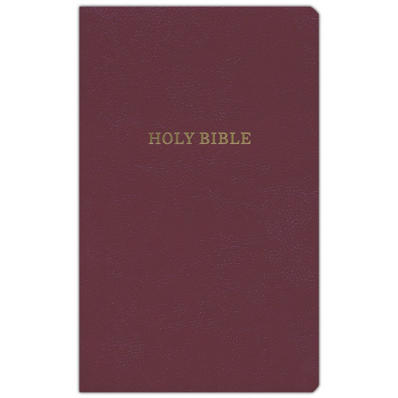 KJV, Gift and Award Bible, Imitation Leather, Burgundy, Red Letter Edition - 9780718097875